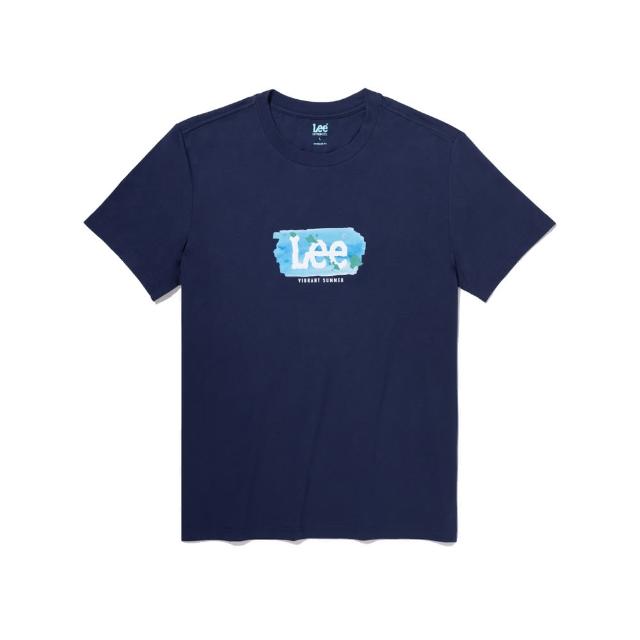 【Lee】男裝 短袖T恤 / 涼感 夏日胸前 小LOGO 海軍藍 標準版型 / NITRO COOL 系列(LB30200374203)