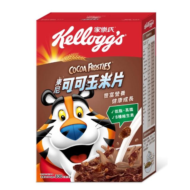 【家樂氏】東尼玉米片口味任選x4盒早餐麥片(香甜玉米片/可可玉米片)