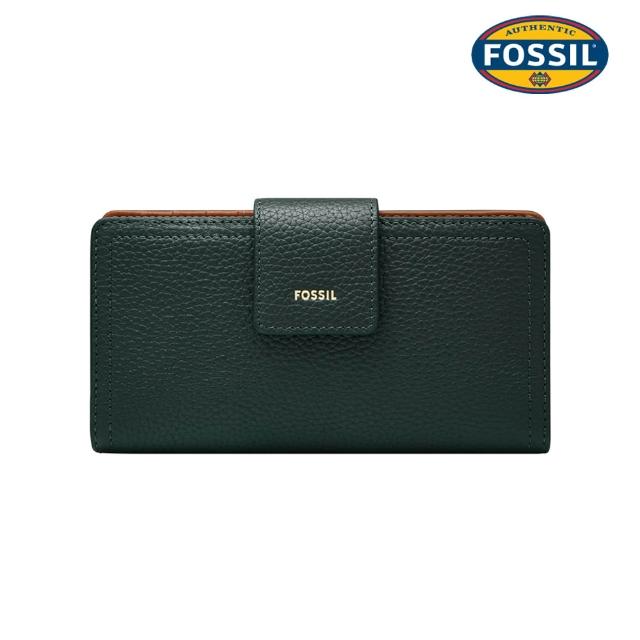 【FOSSIL】Logan 真皮拉鍊RFID防盜中長夾 (多色可選)