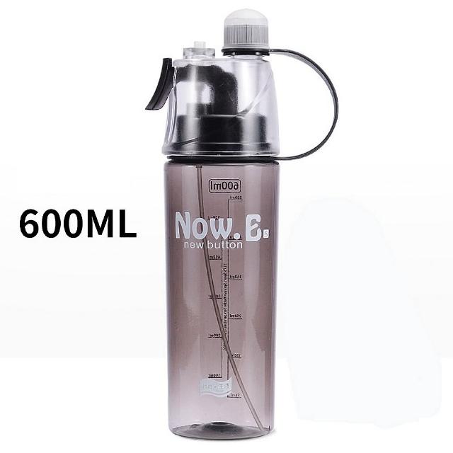 【希賽德】600ML 噴霧水壺 吸管水壺 隨身杯 冷水杯 健身外出杯子 自行車水壺 隨身水壺(戶外用品)