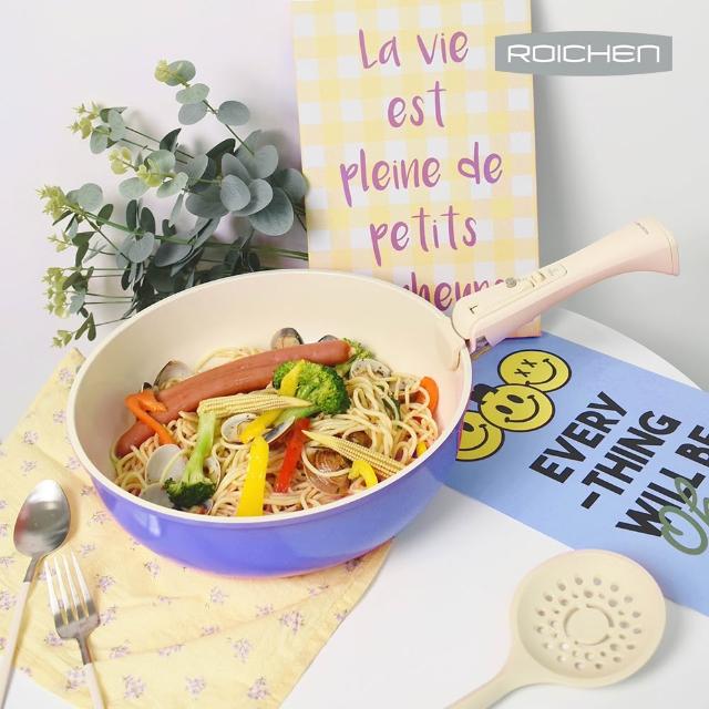 【Roichen】韓國製 28cm深炒鍋 不含把手(IH爐 全火源適用 露營 輕量鍋陶瓷塗層不沾鍋)