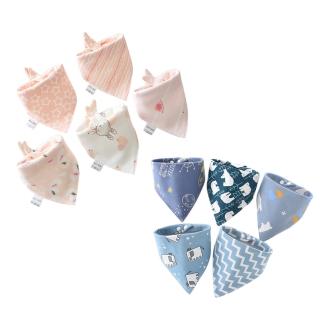 【Nil】奶萌系列純棉寶寶三角巾 新生兒雙按扣防水圍嘴兜 嬰兒口水巾 男女童圍兜