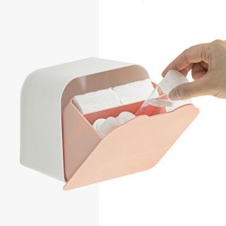 【居家生活】掛壁式衛生棉收納盒(防潮 防塵盒 防水盒 翻蓋盒 化妝棉 化妝品收納 浴室收納盒) 