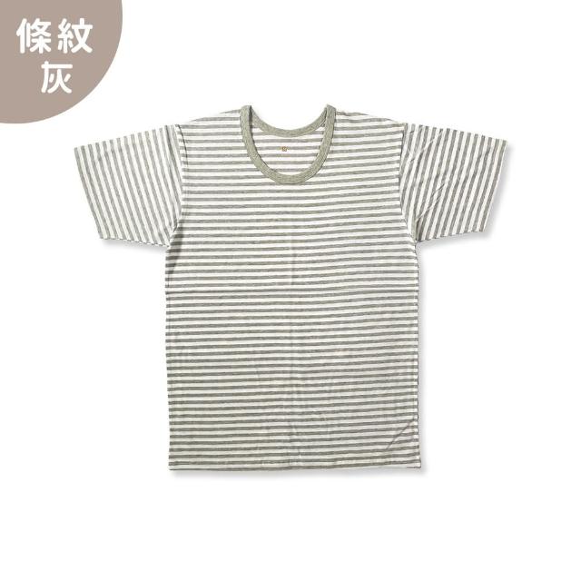 【Oluna 歐露娜】三五衣著 大人大童 素面 條紋 短袖 短T 春夏短袖 居家短袖 大童短袖 兒童短袖 大人短袖