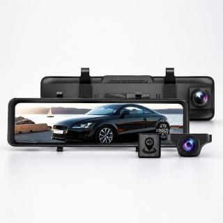 【PAIPAI 拍拍】12吋WIFI 雙SONY 前4K/後2K GPS聲控流媒體 P15S PLUS觸控後照鏡行車記錄器(贈64G行車卡)