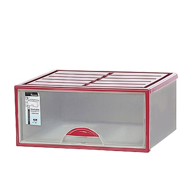 【KEYWAY 聯府】面寬51cm 單抽式抽屜整理箱35L-2入(K0981 衣櫃收納 塑膠收納櫃 加厚耐重 衣物收納箱)