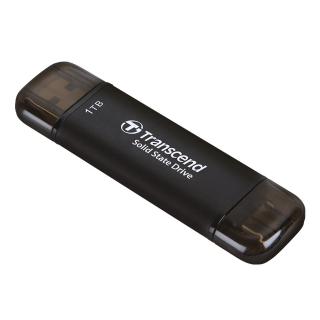 【Transcend 創見】ESD310C 1TB USB3.2 雙介面 外接SSD行動固態硬碟-太空黑(TS1TESD310C)