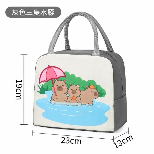 【安朵童舖】現貨兒童卡通印花防水便當袋女童餐袋男童保冷保溫袋野餐袋午餐