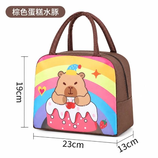 【安朵童舖】現貨兒童卡通印花防水便當袋女童餐袋男童保冷保溫袋野餐袋午餐