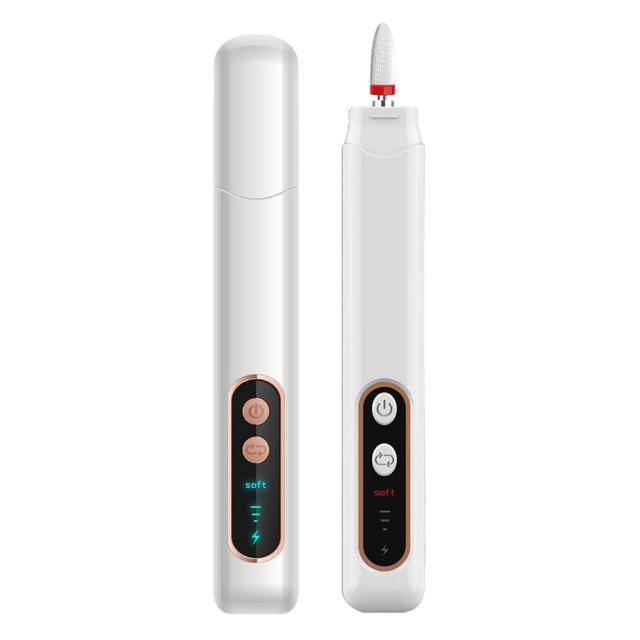 【YUNMI】電動美甲打磨器 USB充電式指甲修護美甲機 附5種磨頭(美甲/卸甲/磨甲/修甲/打磨/拋光/去死皮)