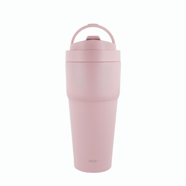 【WOKY 沃廚】渾圓杯 鈦陶瓷款770ml 跟 提手陶瓷保溫杯800ml(隨行杯/吸管杯/保溫瓶)