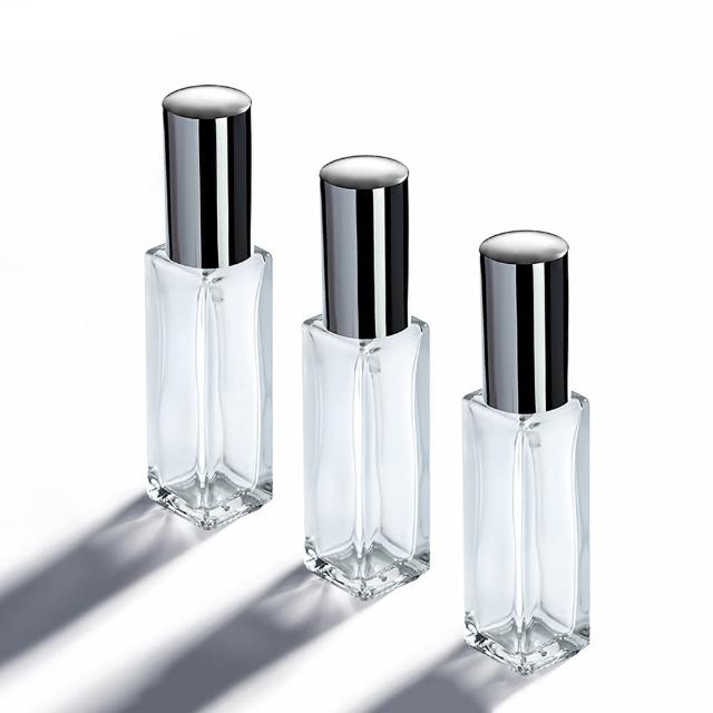香水瓶 Tourix】質感玻璃香水分裝瓶3入組10ml化妝水酒精按壓式噴霧瓶密封防漏