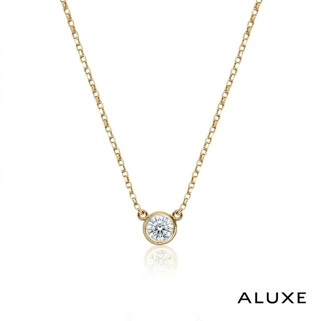 【ALUXE 亞立詩】18K金 鑽石項鍊 經典包鑲 NN0972(3色任選)