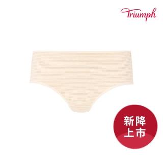 【Triumph 黛安芬】2入/親膚棉/竹炭原棉系列平口內褲(素面/條紋)
