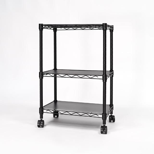 【鋼鐵力士 Steel Tycoon】三層鐵架28x43x60cm 5色 附層架墊板+輪組(推車.層架.置物架.波浪架.鐵力士)