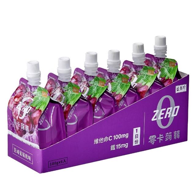 【盛香珍】Energy Time機能飲/零卡蒟蒻/低卡蒟蒻-180gX6包入(口味任選) 果凍飲 果凍包 隨身果凍 低卡果凍