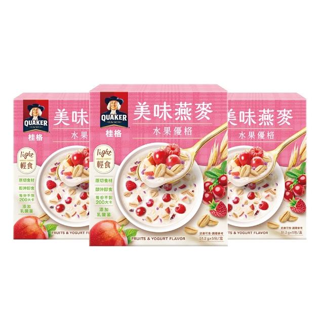 【QUAKER 桂格】濃湯燕麥口味任選3盒組(魩仔魚昆布/鮮蔬蘑菇/奶油玉米/白醬雞肉/紅豆紫糯/水果優格)