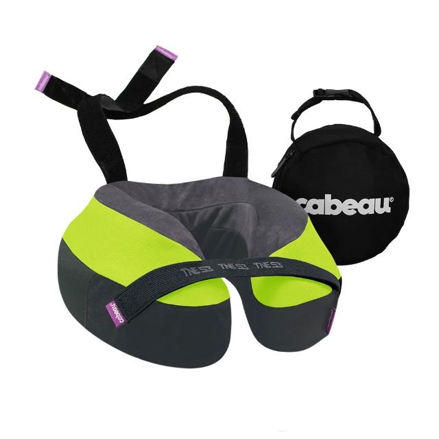 【CABEAU】旅行用記憶棉頸枕S3/TNE(飛機枕附收納袋)