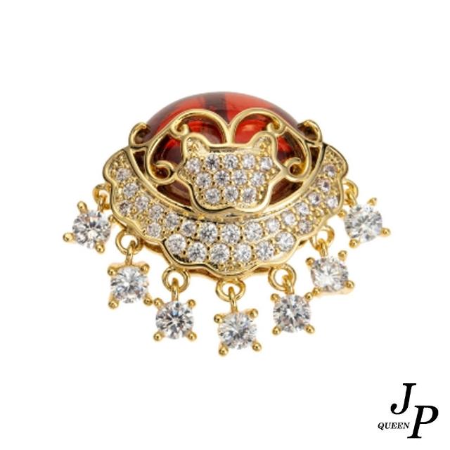 【Jpqueen】吉祥如意流蘇耀眼鋯石胸針別針2用(2色可選)