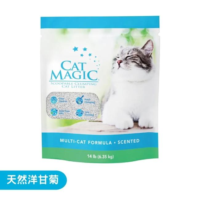 【CAT MAGIC魔淨貓】天然鈉基膨潤土貓砂6.35KG/14磅X3包/箱(礦砂 低粉塵 用量省 凝結 便宜)