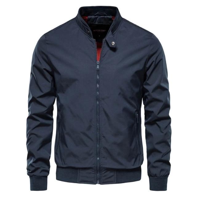【巴黎精品】極速出貨 衝鋒衣連帽外套休閒夾克(軍裝修身中長款多口袋春夏薄款男外套4色a1ck6 2A)