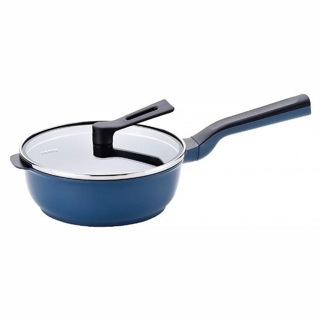 【Remy】日本進口Remy Pan mini多功能萬用不沾深炒鍋 20cm 含鍋蓋(強化玻璃鍋蓋/湯鍋/蒸鍋/油炸鍋  3色)