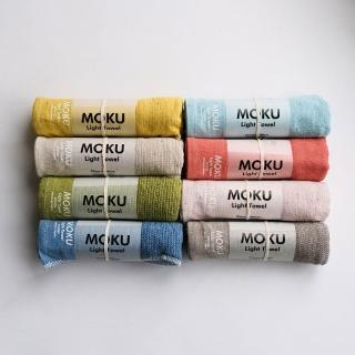 【KONTEX】原廠正貨 100%日本製 MOKU 系列輕薄透氣速乾吸水長毛巾 運動毛巾 33x100cm(健身/露營/旅行)