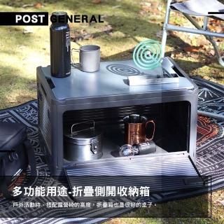 【POST GENERAL】軍風折疊側開收納箱(裝備箱 置物箱 折疊箱 儲物箱 工具箱 戶外 露營 逐露天下)