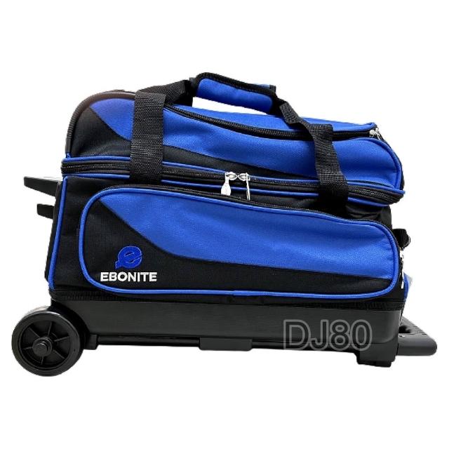 【DJ80 嚴選】美國Ebonite Transport II SERIES TWO BALL拉桿式高級保齡雙球袋(7色任選 代理商公司貨)