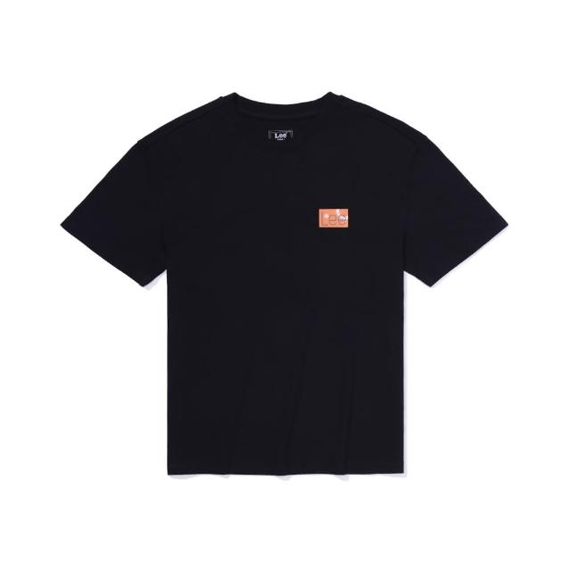 【Lee】出清品-女裝 短袖T恤 / 皮牌紮染 左胸小LOGO 氣質黑 Boyfriend版型 / 101+ 系列(LB302095K11)