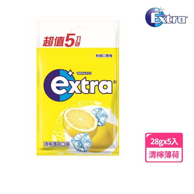 【Extra】益齒達 潔淨無糖口香糖 28g*5入(潔牙/口腔清潔) 兩入組