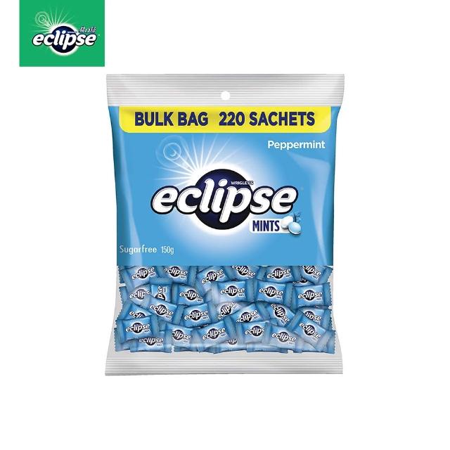 【Eclipse 易口舒】無糖薄荷錠 勁爽薄荷 樂享包 150g*3入(提神/口氣清新)