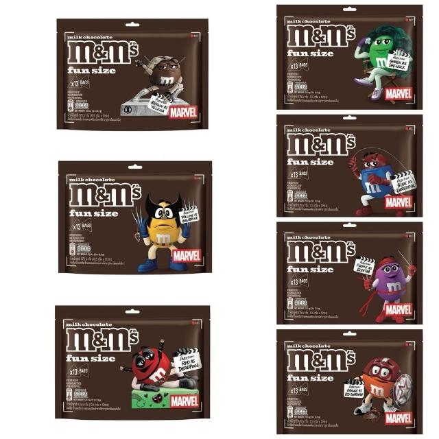 【M&M’S MM巧克力】經典糖衣巧克力 樂享包/分享包 (漫威聯名包裝/零食/點心)