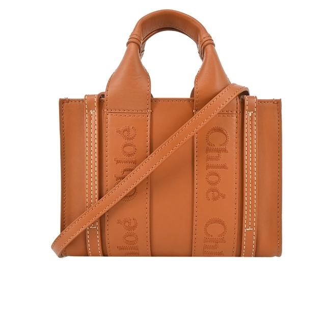 【Chloe’ 蔻依】Woody tote bag 新款皮革迷你兩用托特包(任選)