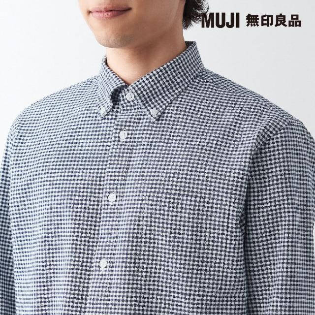 【MUJI 無印良品】男有機棉水洗牛津布扣領長袖襯衫(共10色)