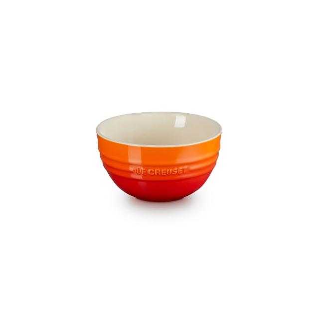 【Le Creuset】瓷器韓式飯碗350ml(溫桲黃/火焰橘/淡粉紅 3色選1)
