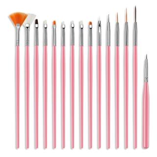 【FALAMILA LML】15支套裝美甲彩繪拉線筆#16-0426(拉線筆/畫花筆/點鑽筆/美甲彩繪筆)