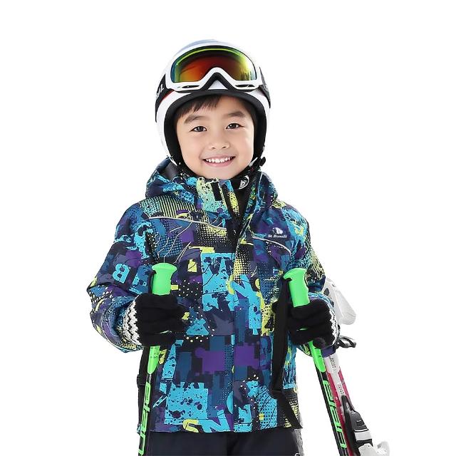 【St.Bonalt 聖伯納】迷彩防風防水保暖雪服外套｜兒童 FK9018(雪衣、雪地、賞雪、滑雪、雪裙)