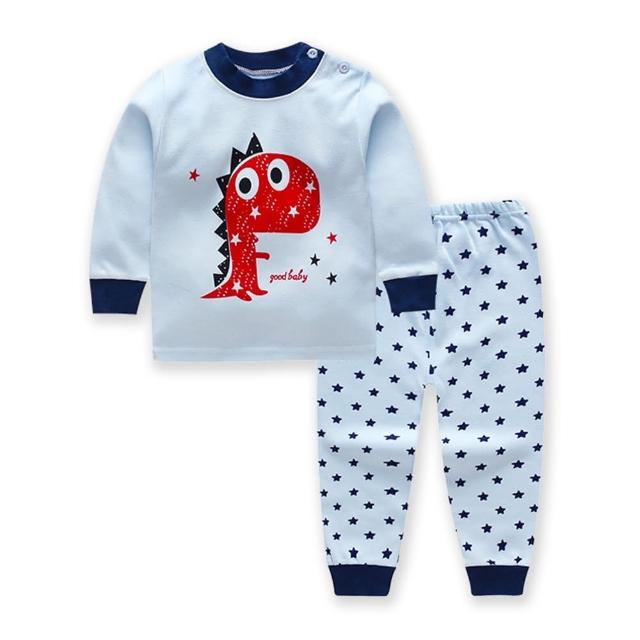 【安朵童舖】現貨兒童家居服韓版套裝卡通圖案長袖上衣長褲衣服睡衣(012/2)