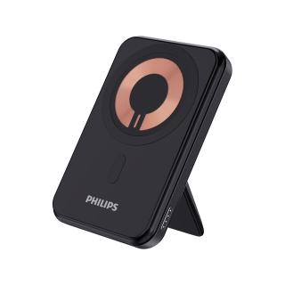 【Philips 飛利浦】DLP2716Q 10000mAh 立架式 磁吸無線快充行動電源(MagSafe/雙系統適用/_38.5Wh_具Wh標示)