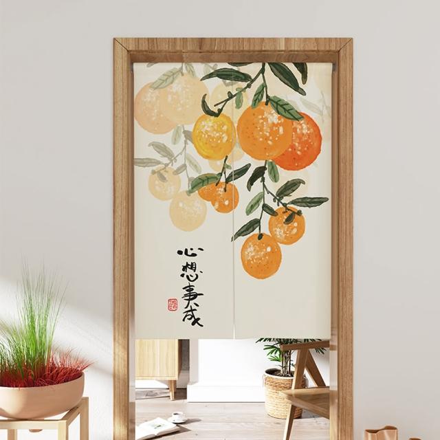 【巴芙洛】開運日式棉麻長門簾85x150cm送門簾桿(穿桿門簾/免打孔/風水簾/長門簾/日式隔斷簾)