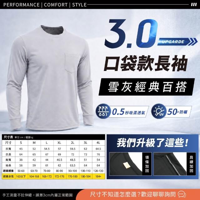 【GODSON】中性MIT 薄款吸濕排汗速乾防寒長袖(戶外工作圓領工作衫 素面素色薄長袖)