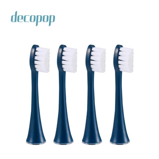 【decopop】極淨煥白音波電動牙刷 靚白Pro 杜邦刷頭4入(DP-602-001)