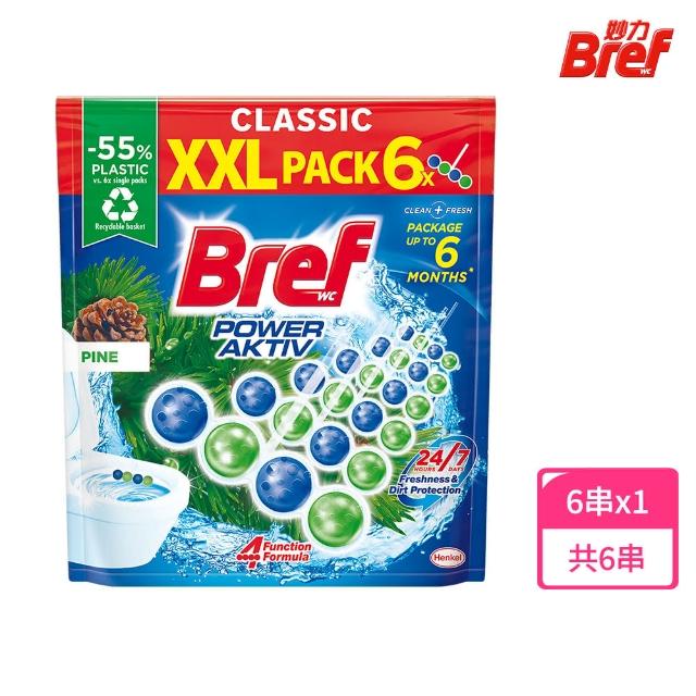 【Bref 妙力】懸掛式浴廁馬桶清潔球量販包50g*6/包 共3包(檸檬/松樹 2款任選)