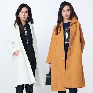 【KeyWear 奇威名品】經典輕薄科技棉長版外套(共2色)