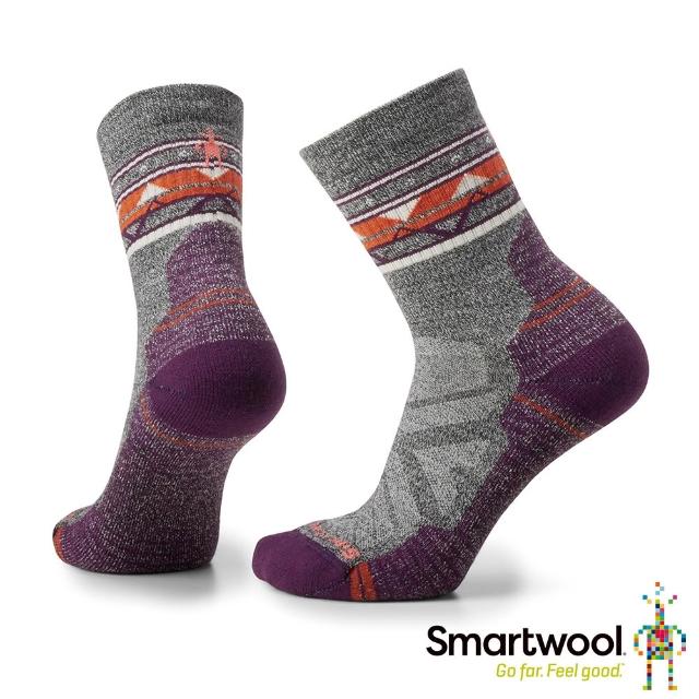 【SmartWool】女 機能 戶外 全輕量 減震 民族風 印花 中筒襪 多色可選(美麗諾羊毛 登山襪 除臭襪)