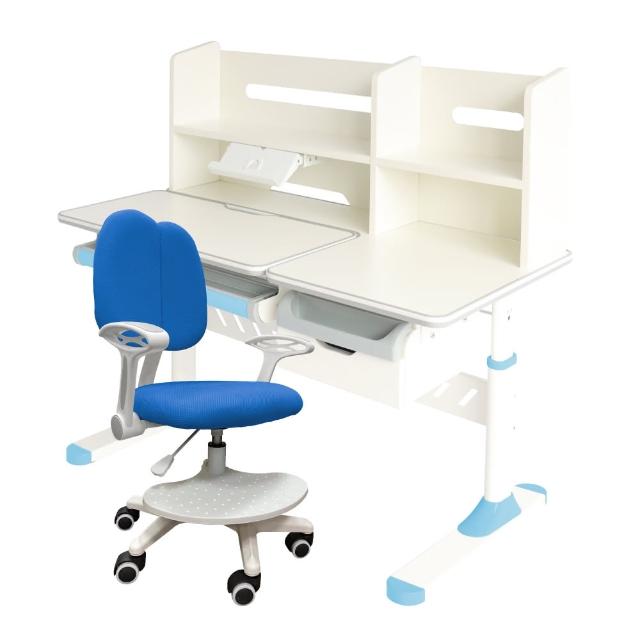 【E-home】藍色GUYO古幼兒童成長桌椅組(兒童書桌 升降桌 書桌)