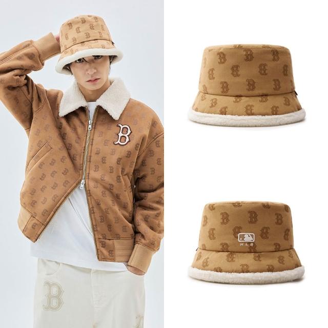 【MLB】漁夫帽 報童帽 Monogram系列 洋基/紅襪隊(3AHTMS136/3AHTQ0136-多款任選)