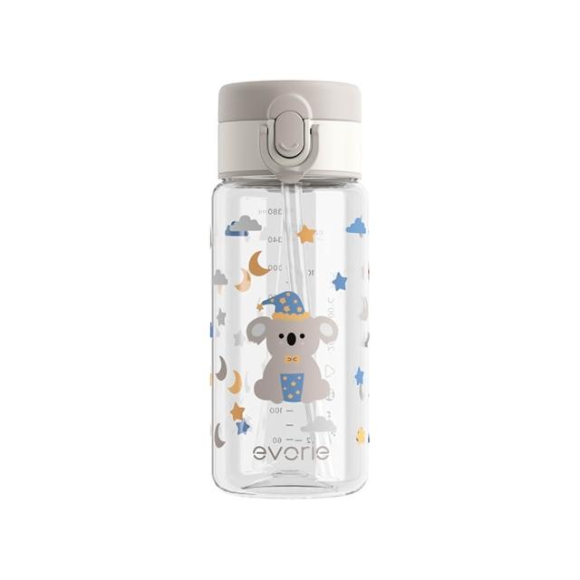 【Evorie】Tritan兒童水杯380ml 直飲 / 吸管杯(幼兒水杯 兒童水壺 幼稚園水壺)