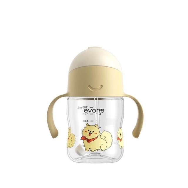【Evorie】Tritan 200mL 學習吸管水杯2入組